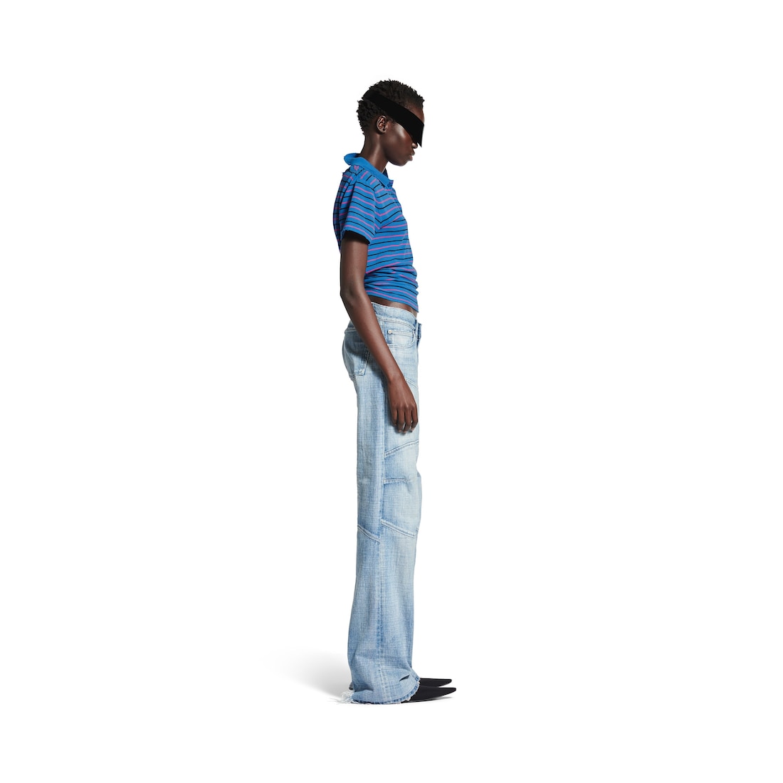 Balenciaga Polo Laurel Classic Ajustado en Azul/rosa/negro Rebajas baratas