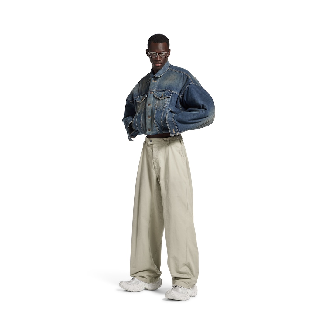 Balenciaga Pantalón Minimal Cargo para Hombre en Beige