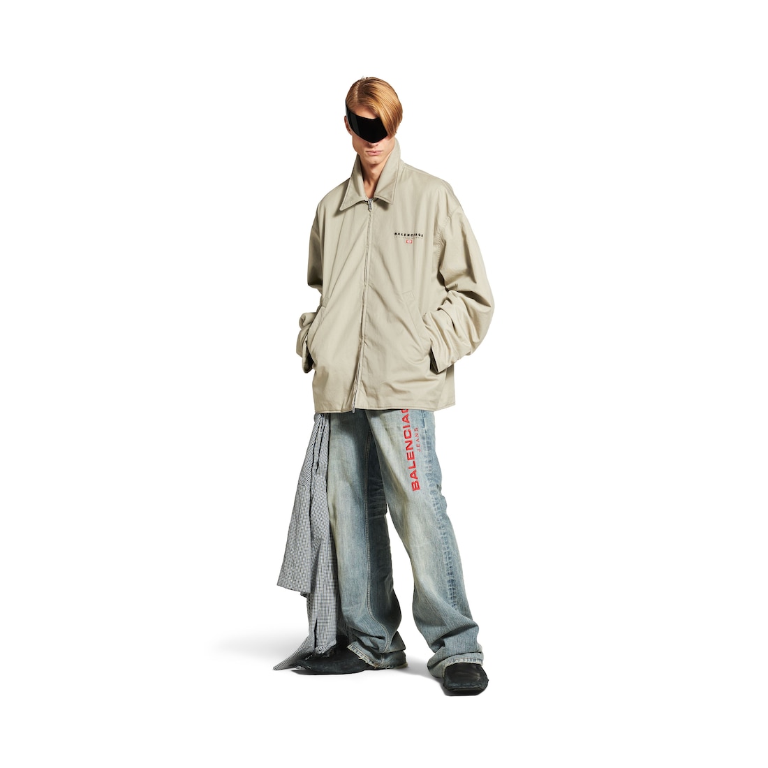 Balenciaga Chaqueta Con Cremallera para Hombre en Beige Militar