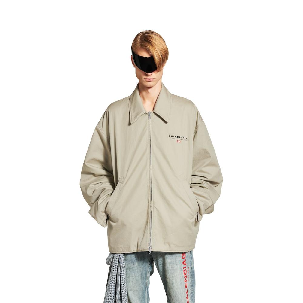 Balenciaga Chaqueta Con Cremallera para Hombre en Beige Militar Ventas relámpago