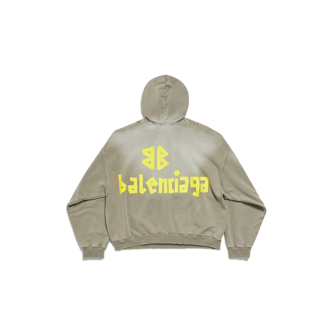 Balenciaga Hoodie Con Bolsillo Rasgado Tape Type Large Fit para Hombre en Verde Militar Promoción por tiempo limitado