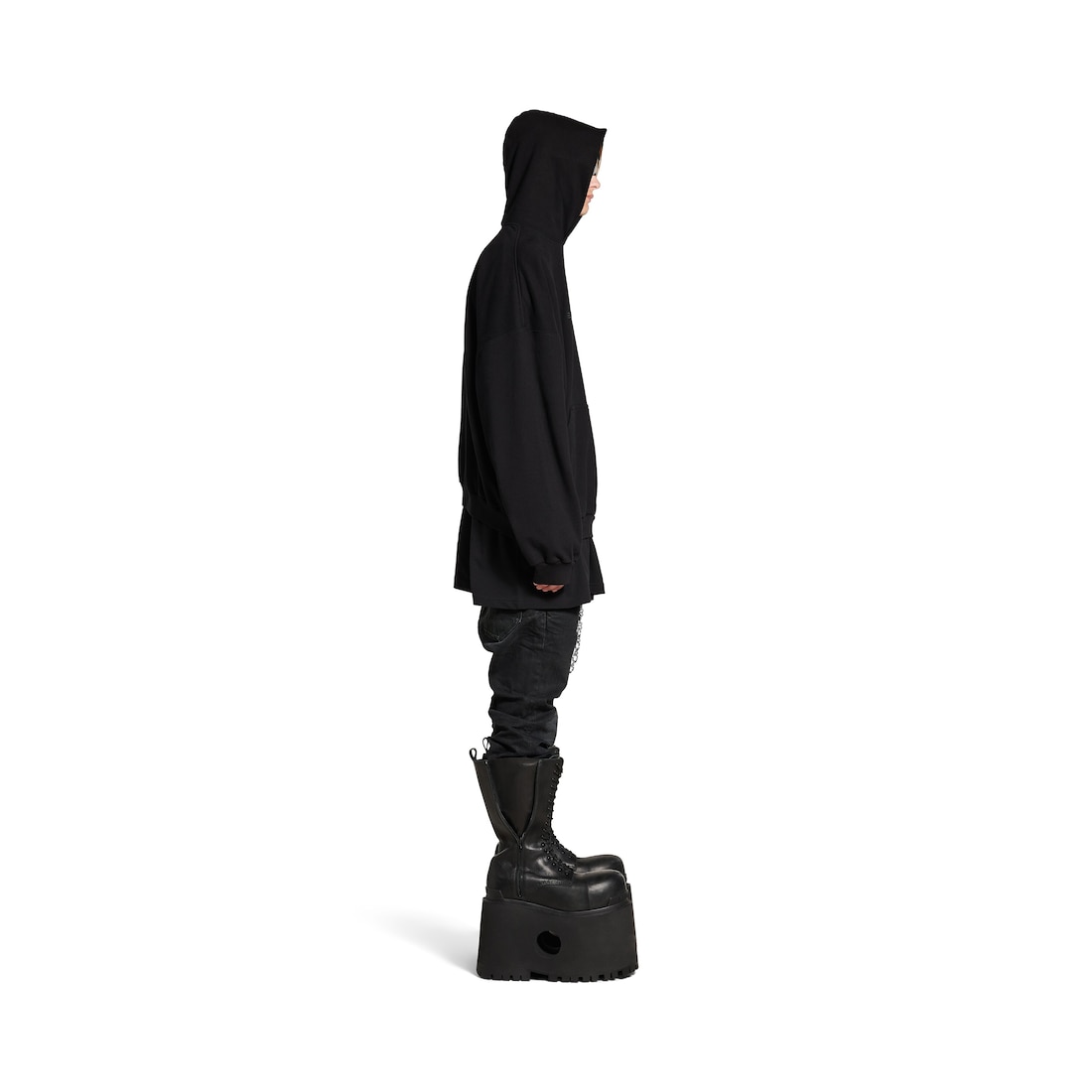 Balenciaga Hoodie Bb Garderobe Large Fit para Hombre en Negro Solo hoy