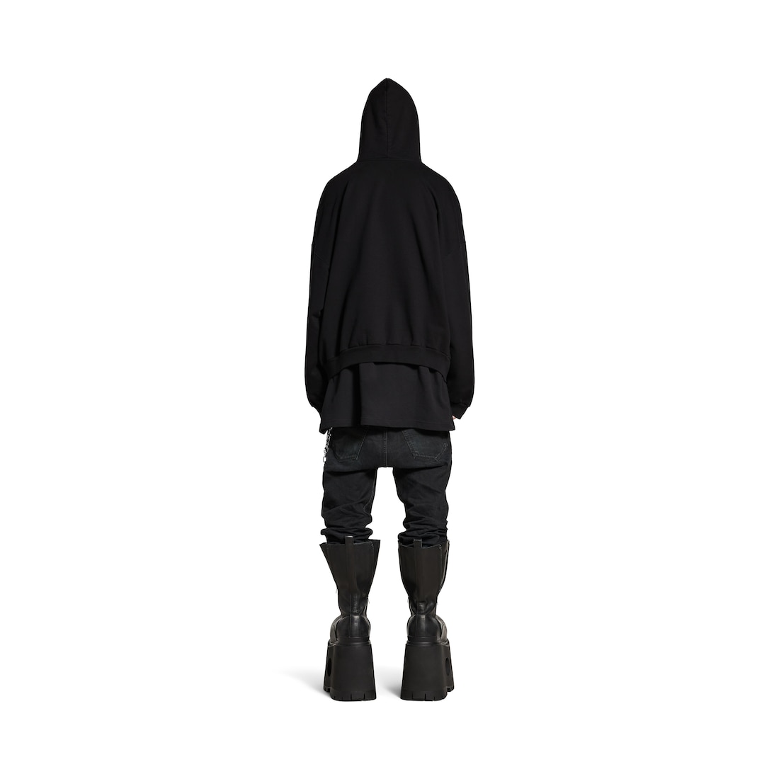 Balenciaga Hoodie Bb Garderobe Large Fit para Hombre en Negro Solo hoy