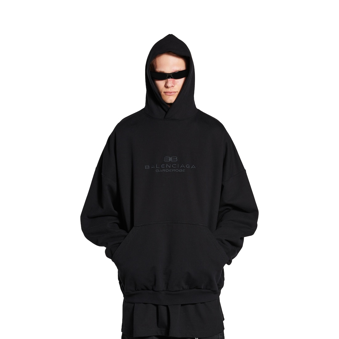 Balenciaga Hoodie Bb Garderobe Large Fit para Hombre en Negro Solo hoy