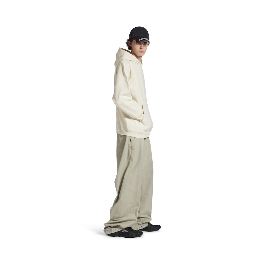 Balenciaga Political Campaign Hoodie De Ajuste Mediano para Hombre en Blanco Solo queda un día