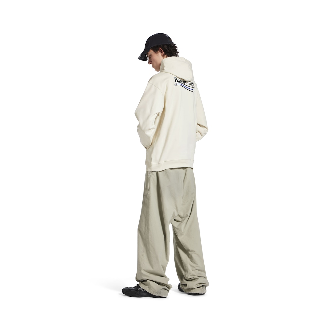 Balenciaga Political Campaign Hoodie De Ajuste Mediano para Hombre en Blanco Solo queda un día