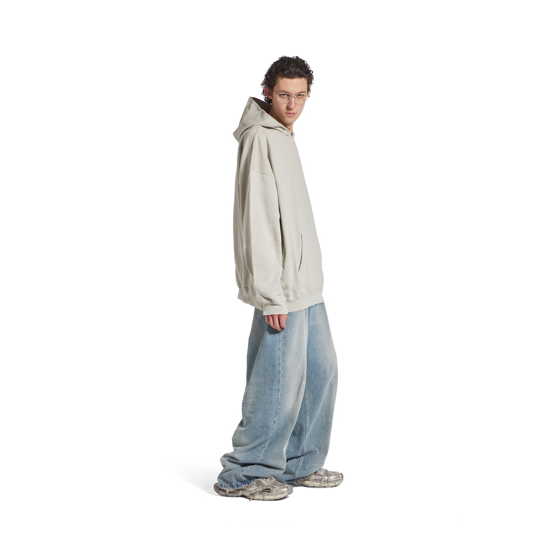Balenciaga Hoodie Political Campaign Large Fit en Blanco Roto Grandes descuentos