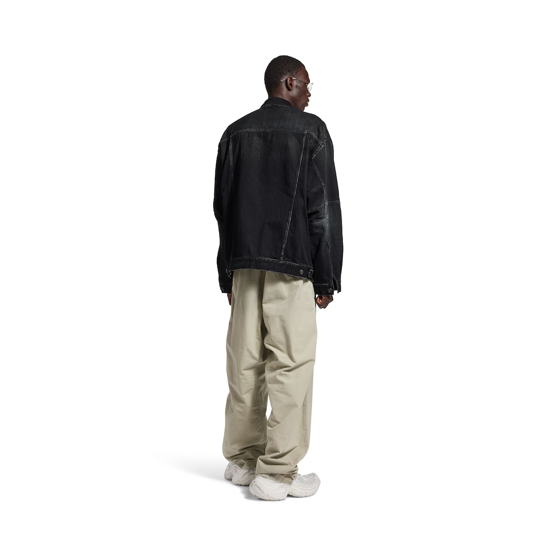 Balenciaga Chaqueta Oversized para Hombre en Azul Noche Liquidación