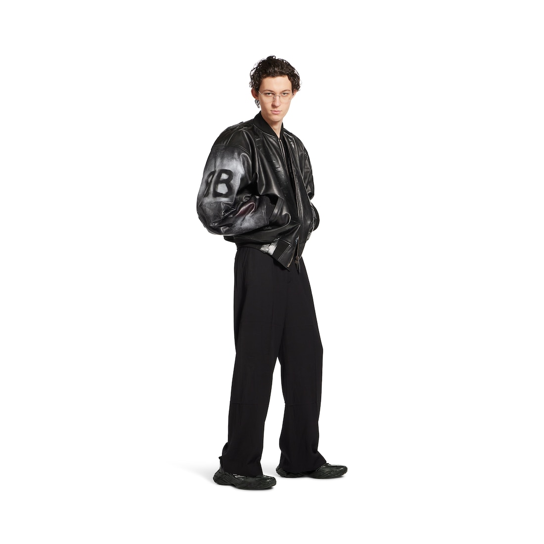 Balenciaga Chaqueta Bomber para Hombre en Negro