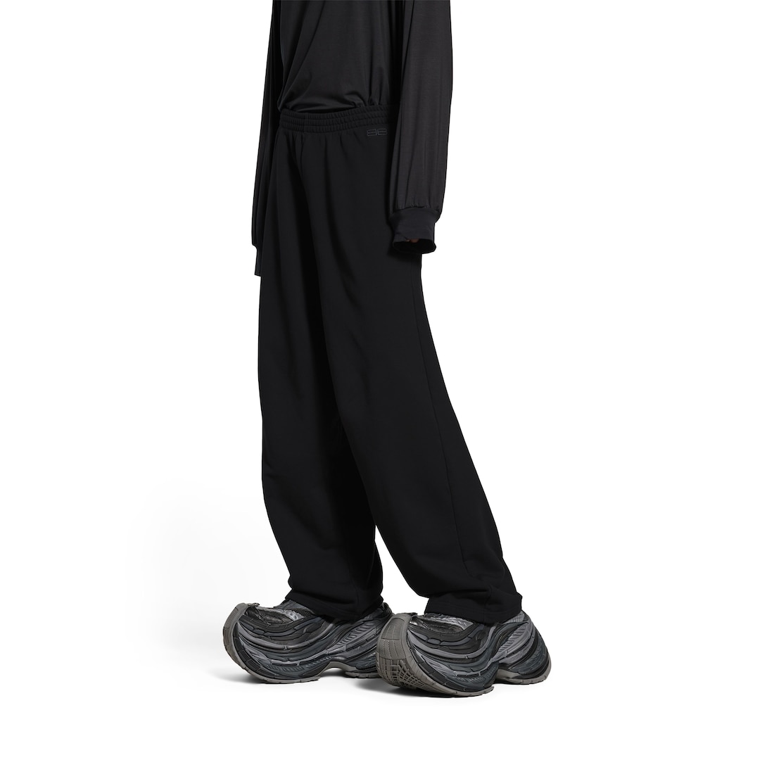 Balenciaga Pantalón De Chándal Baggy Bb Garderobe para Hombre en Negro Tienda de fábrica