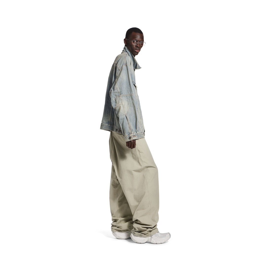 Balenciaga Chaqueta Oversized para Hombre en Azul Limitado a 3 días