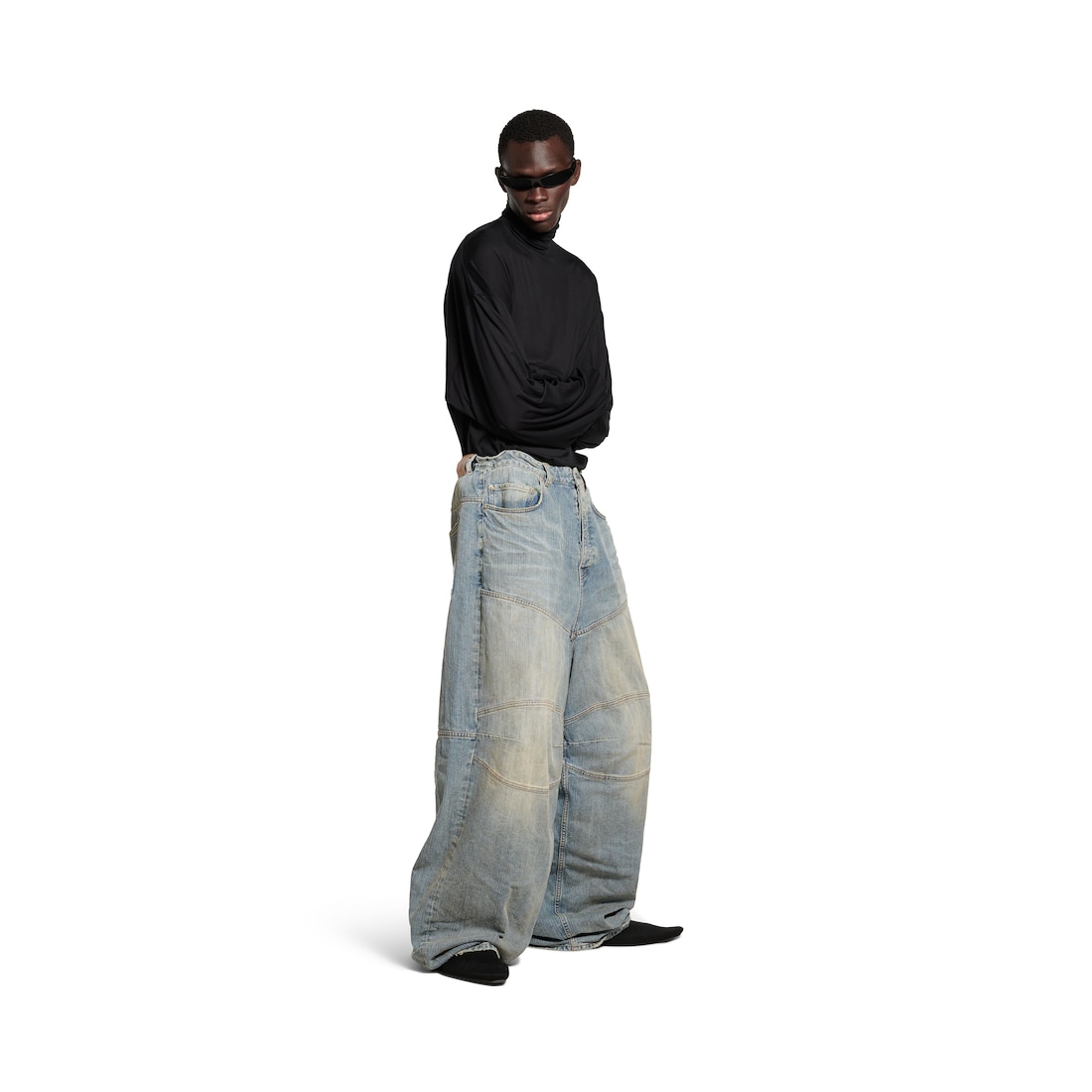 Balenciaga Pantalón Baggy para Hombre en Azul Claro