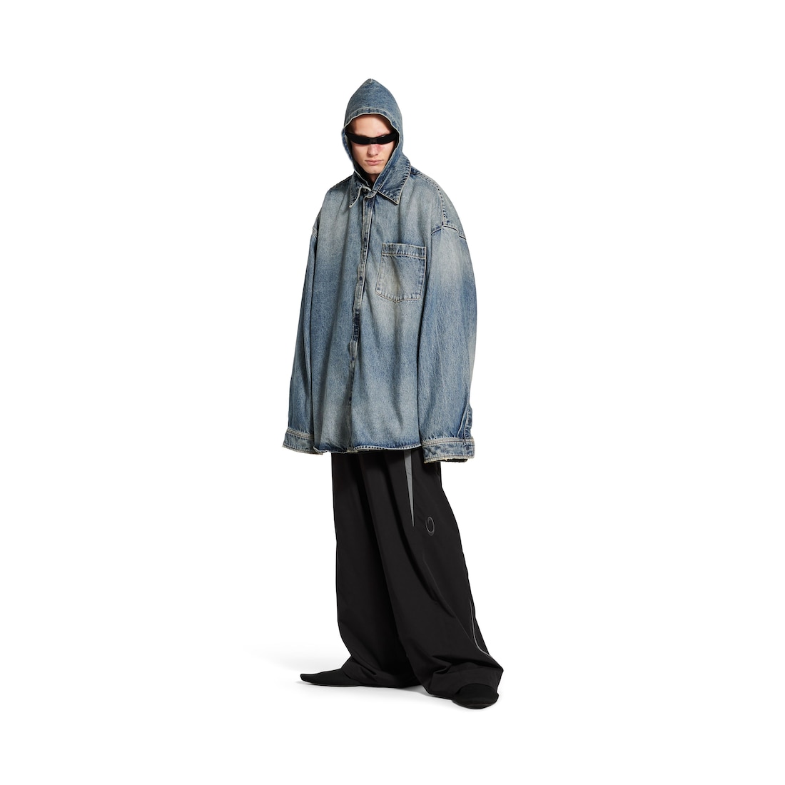 Balenciaga Parka Camisa para Hombre en Azul