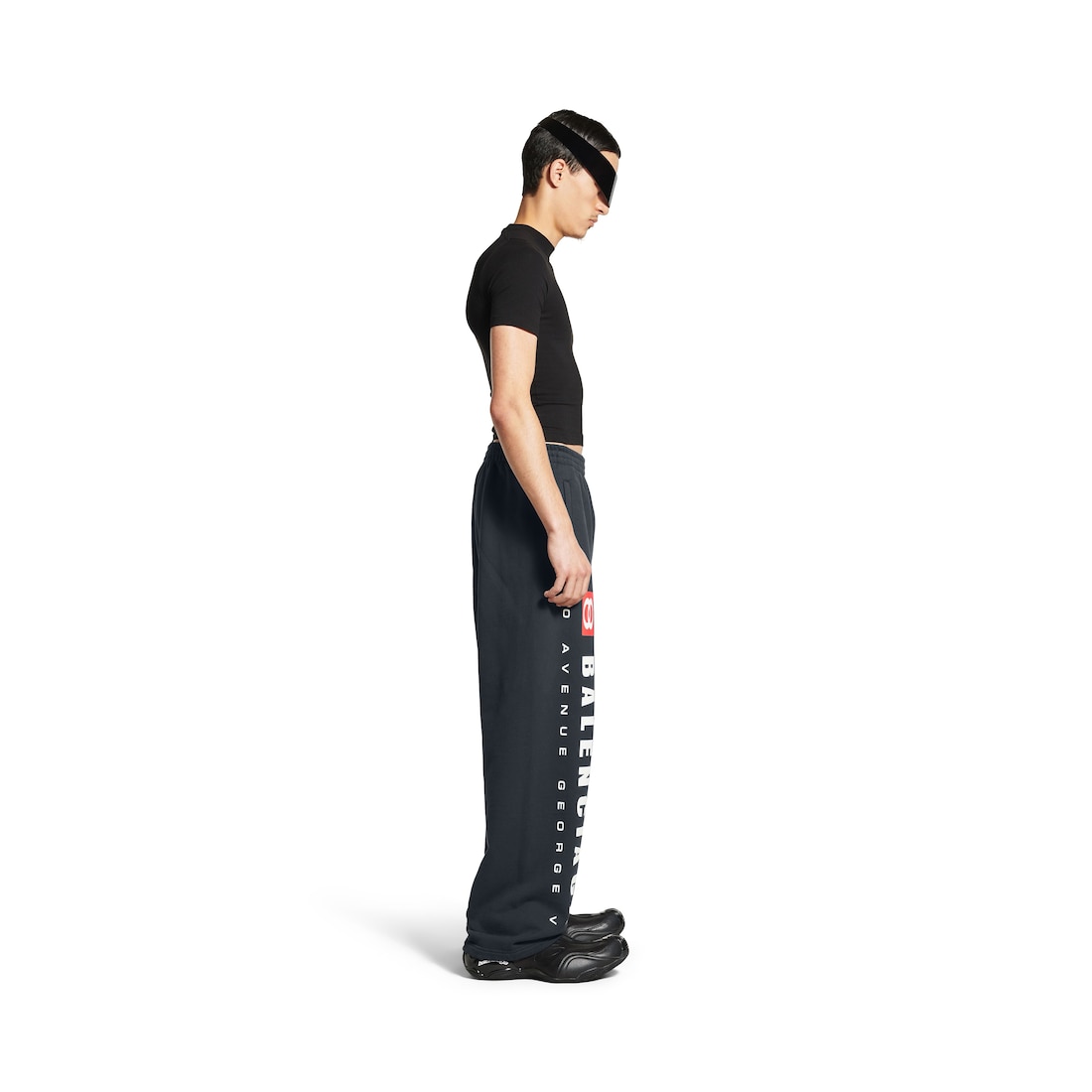 Balenciaga Pantalón De Chándal Baggy Unity Sport para Hombre en Negro Descolorido En oferta