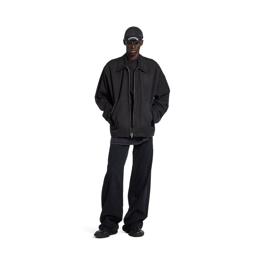 Balenciaga Chaqueta Con Cremallera para Hombre en Negro