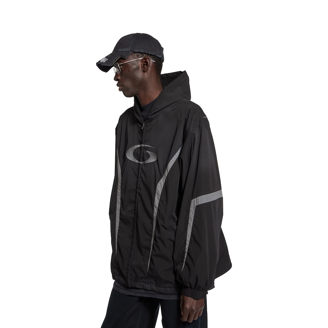 Balenciaga Chaqueta Tracksuit Ancha Loop Sports Icon para Hombre en Negro/gris Ofertas de temporada