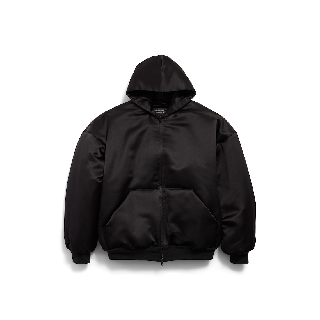 Balenciaga Chaqueta Hoodie Acolchada en Negro