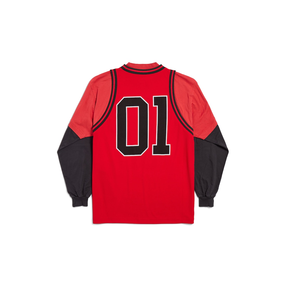 Balenciaga Camiseta De Manga Larga Layered - Basketball Series para Hombre en Rojo/negro Outlet online
