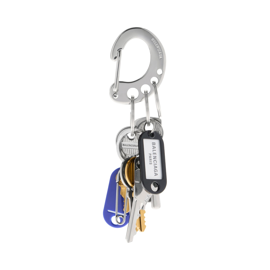 Balenciaga Charm Para Bolso/llavero Old School en Plata Antigua/oro Antiguo/negro/azul