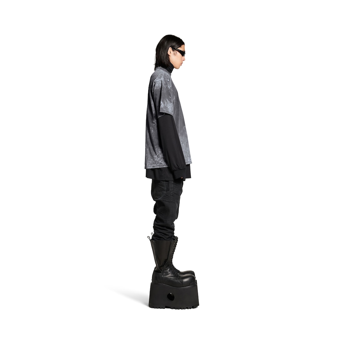 Balenciaga Camiseta Balenciaga Back Medium Fit para Hombre en Gris Últimos 3 días