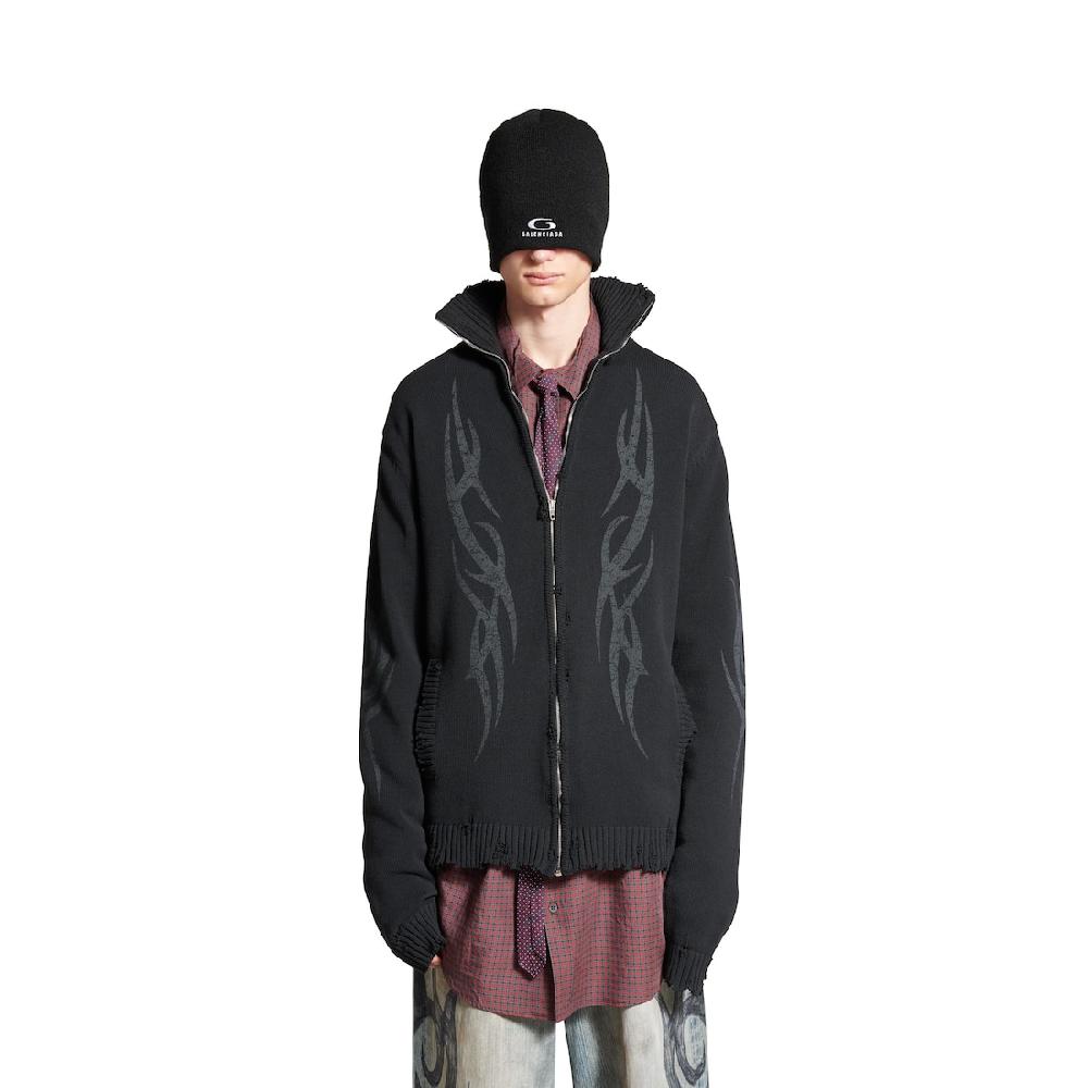 Balenciaga Cárdigan Con Cremallera Y2k para Hombre en Negro Último día