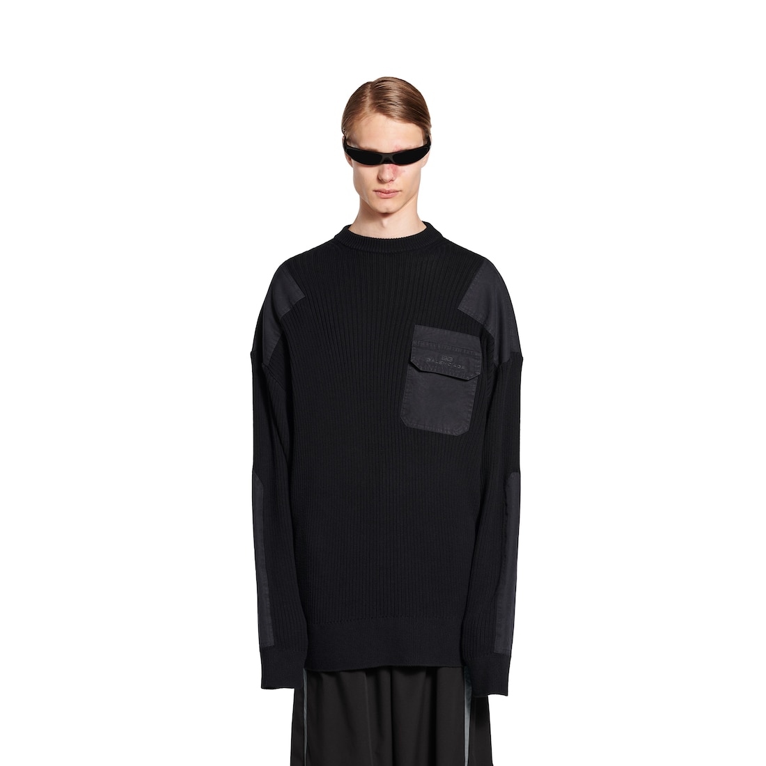 Balenciaga Jersey Military para Hombre en Negro Precio de fábrica