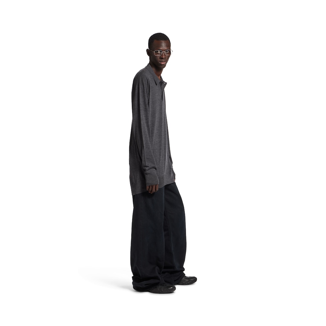 Balenciaga Polo De Punto para Hombre en Antracita Promoción por tiempo limitado