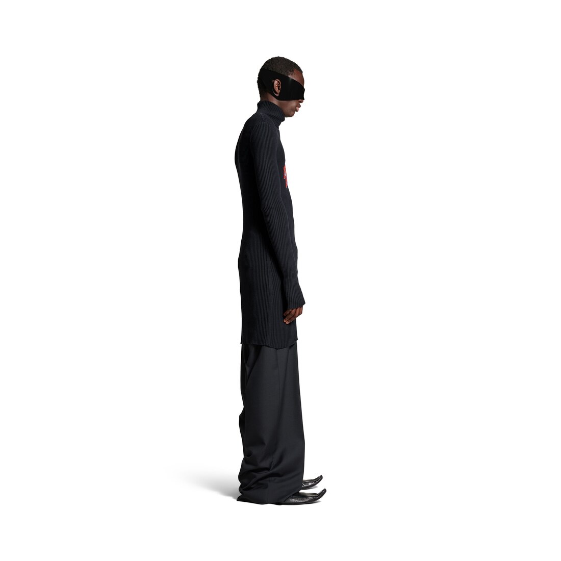 Balenciaga Cuello Cisne De Corte Largo Planet Earth para Hombre en Negro Oferta especial de fábrica