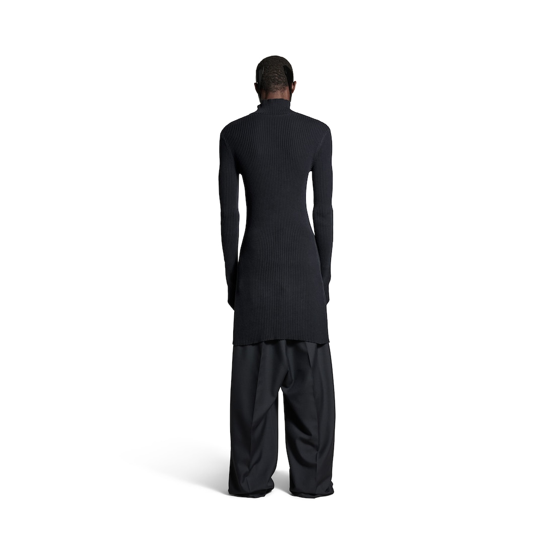 Balenciaga Cuello Cisne De Corte Largo Planet Earth para Hombre en Negro Oferta especial de fábrica