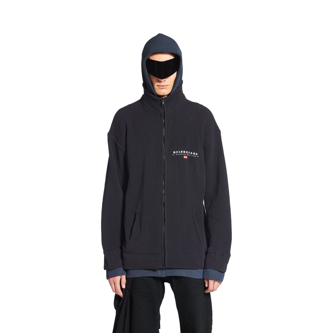 Balenciaga Cárdigan Con Cremallera Hybrid para Hombre en Negro Grandes descuentos