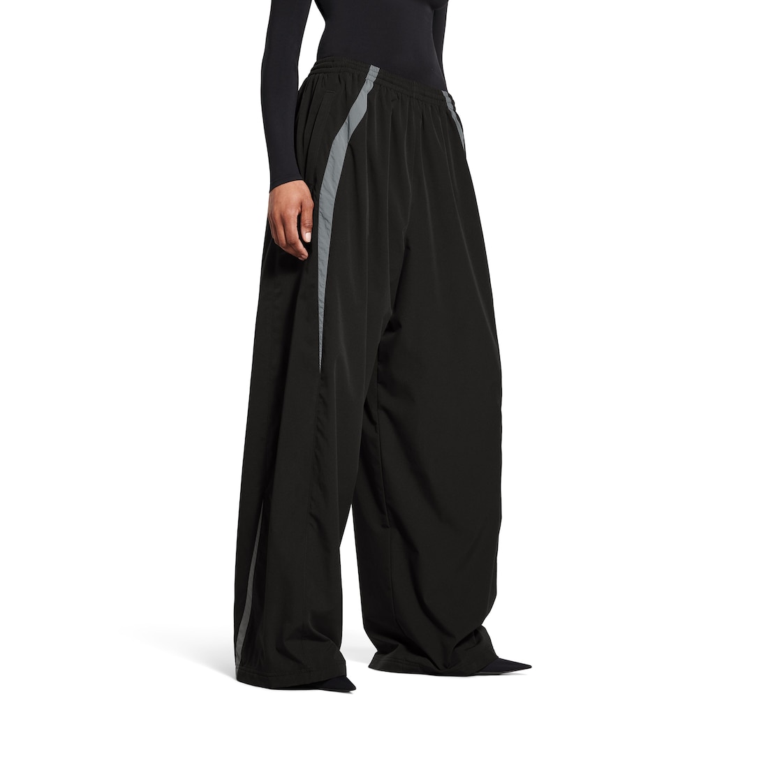 Balenciaga Pantalón Tracksuit Ancho para Hombre en Negro/gris Tienda de fábrica