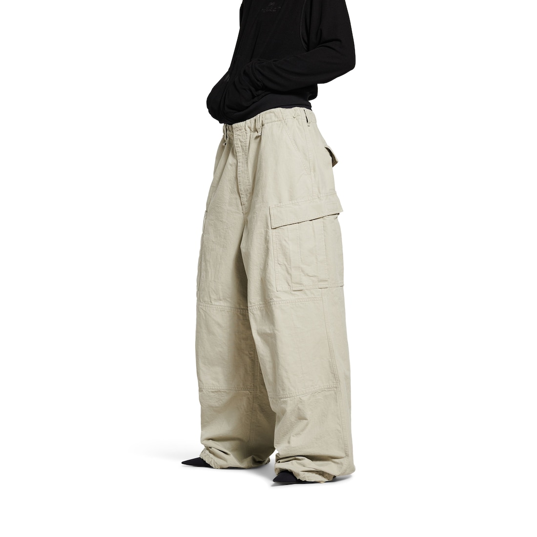 Balenciaga Pantalón Cargo Ancho para Hombre en Beige Limitado a 3 días