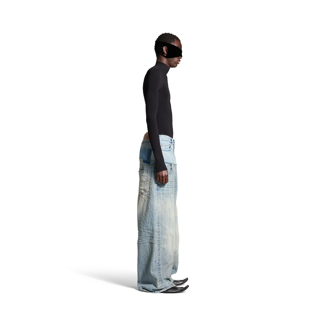 Balenciaga Pantalón Baggy Cut-up para Hombre en Azul Libre de impuestos