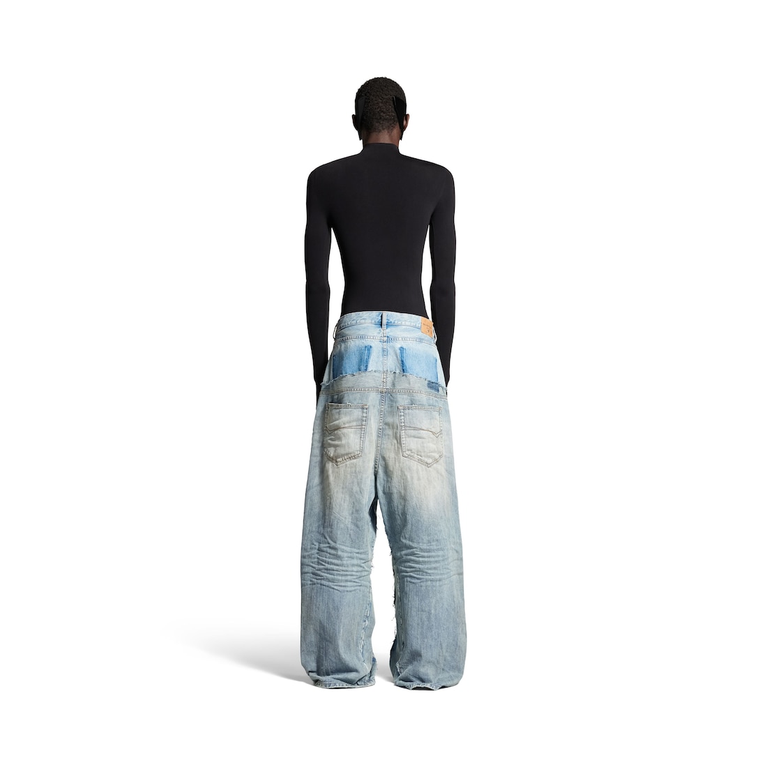 Balenciaga Pantalón Baggy Cut-up para Hombre en Azul Libre de impuestos