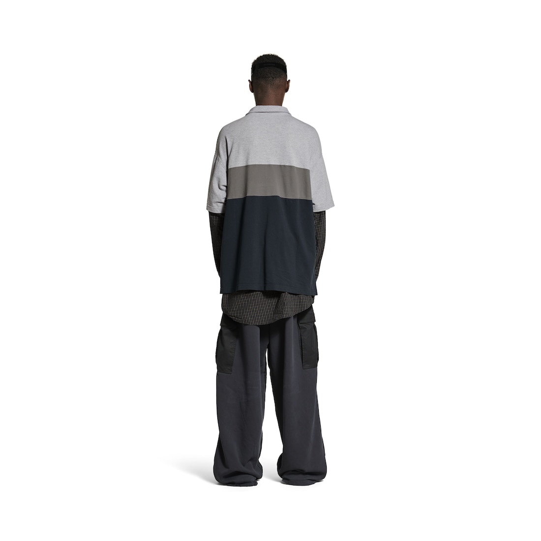 Balenciaga Polo Hybrid para Hombre en Gris Jaspeado Ofertas de temporada