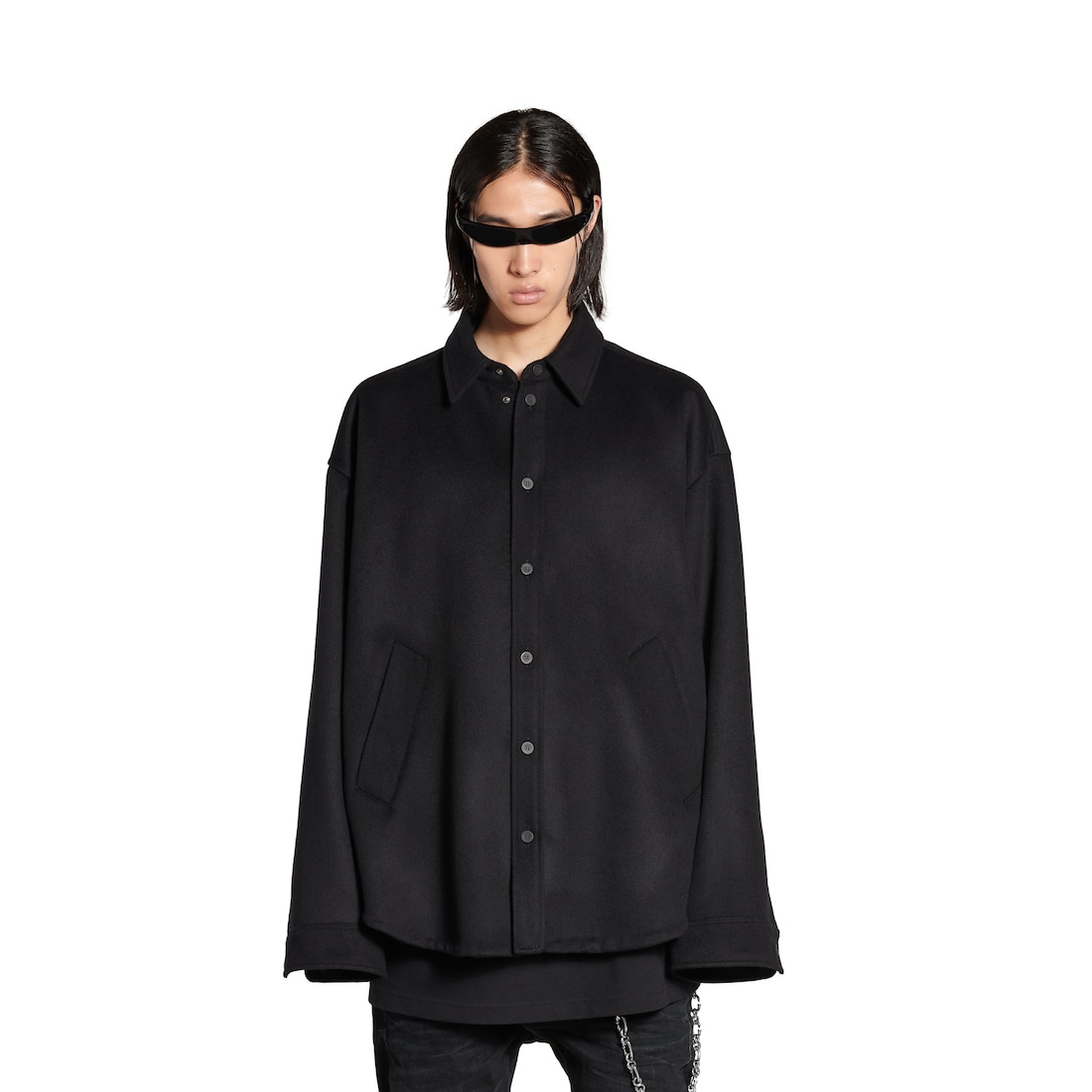 Balenciaga Camisa Acolchada para Hombre en Negro Ofertas especiales