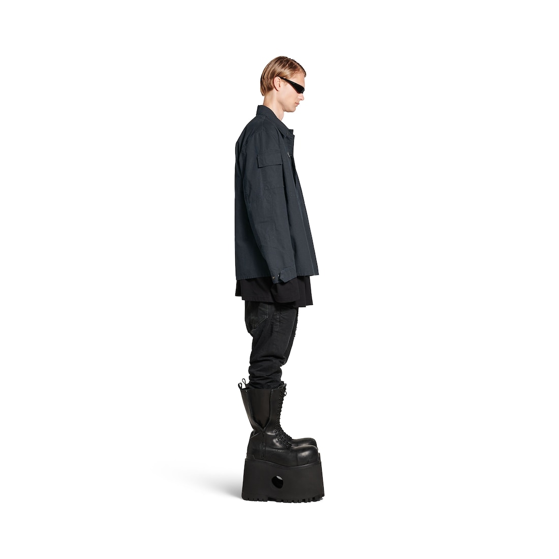 Balenciaga Camisa Military para Hombre en Gris Oscuro Grandes ahorros
