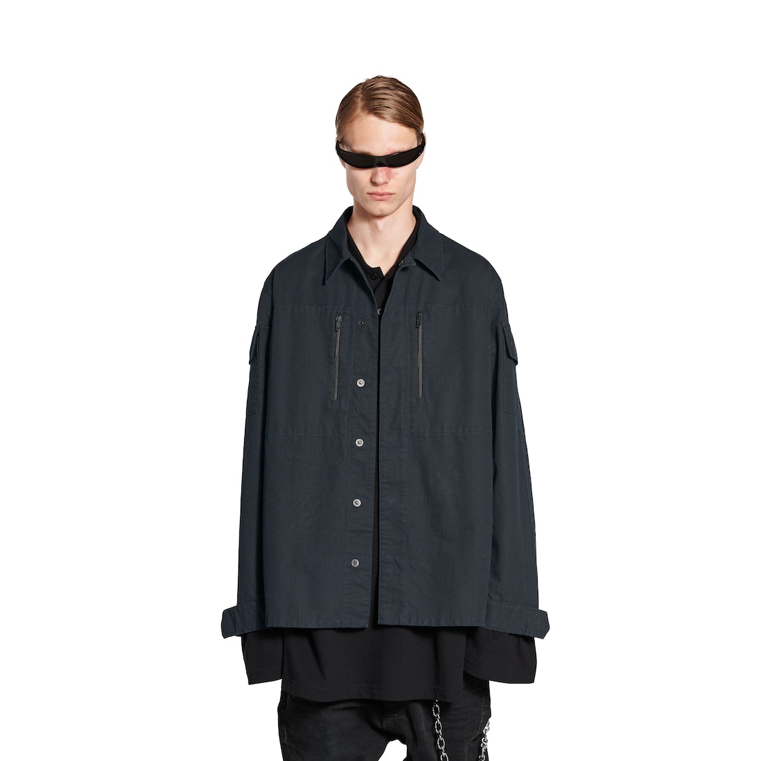 Balenciaga Camisa Military para Hombre en Gris Oscuro Grandes ahorros