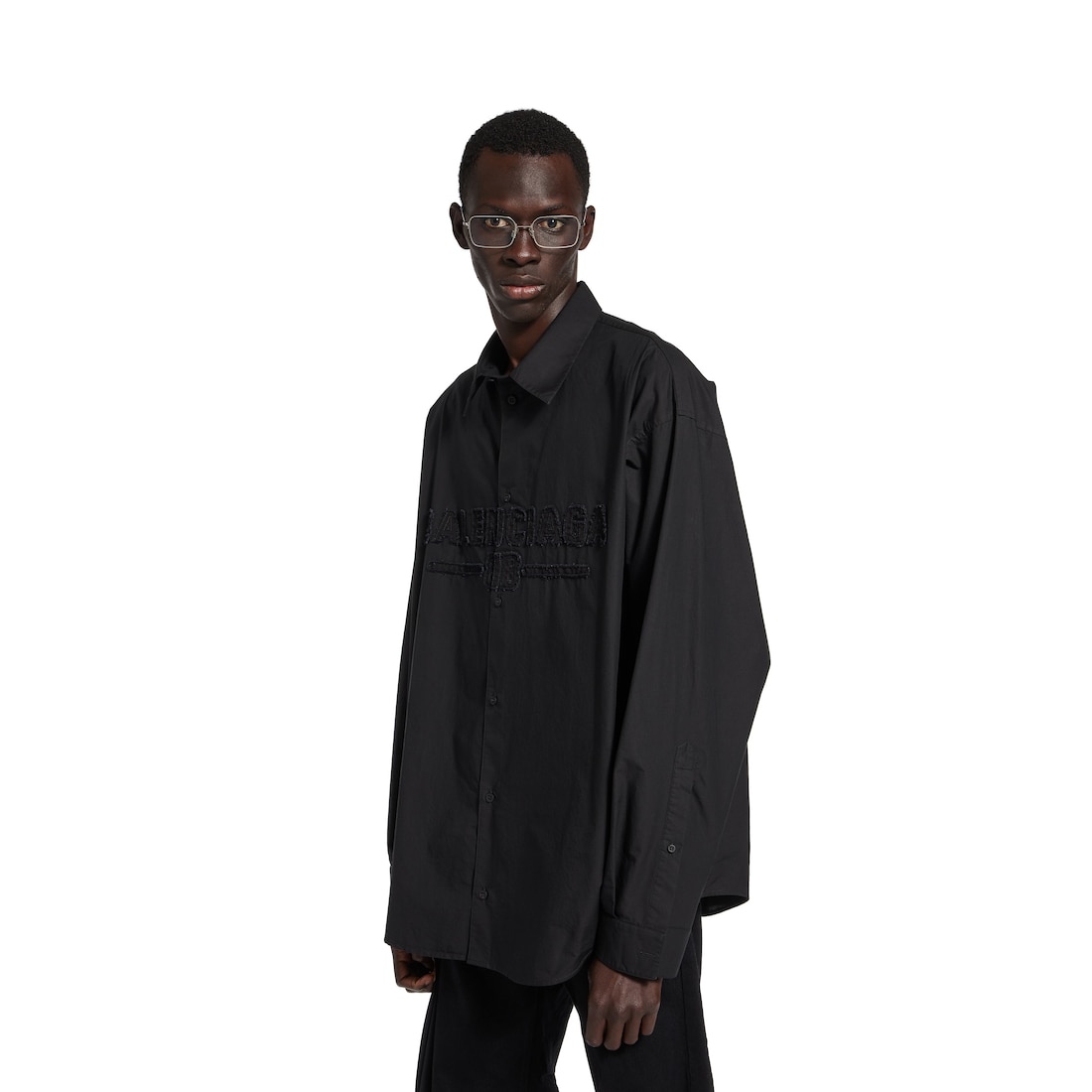 Balenciaga Camisa Minimal - Oversized para Hombre en Negro Rebajas de fin de temporada