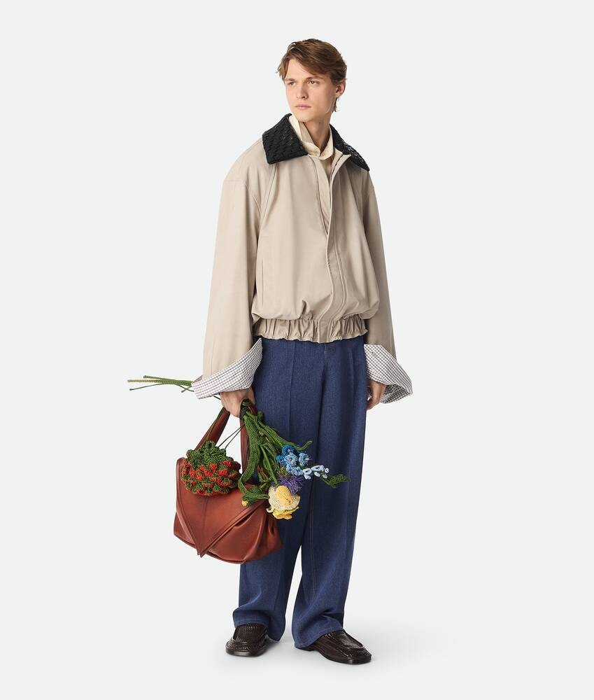 Bottega Veneta Cazadora de piel con estampado tipo chino