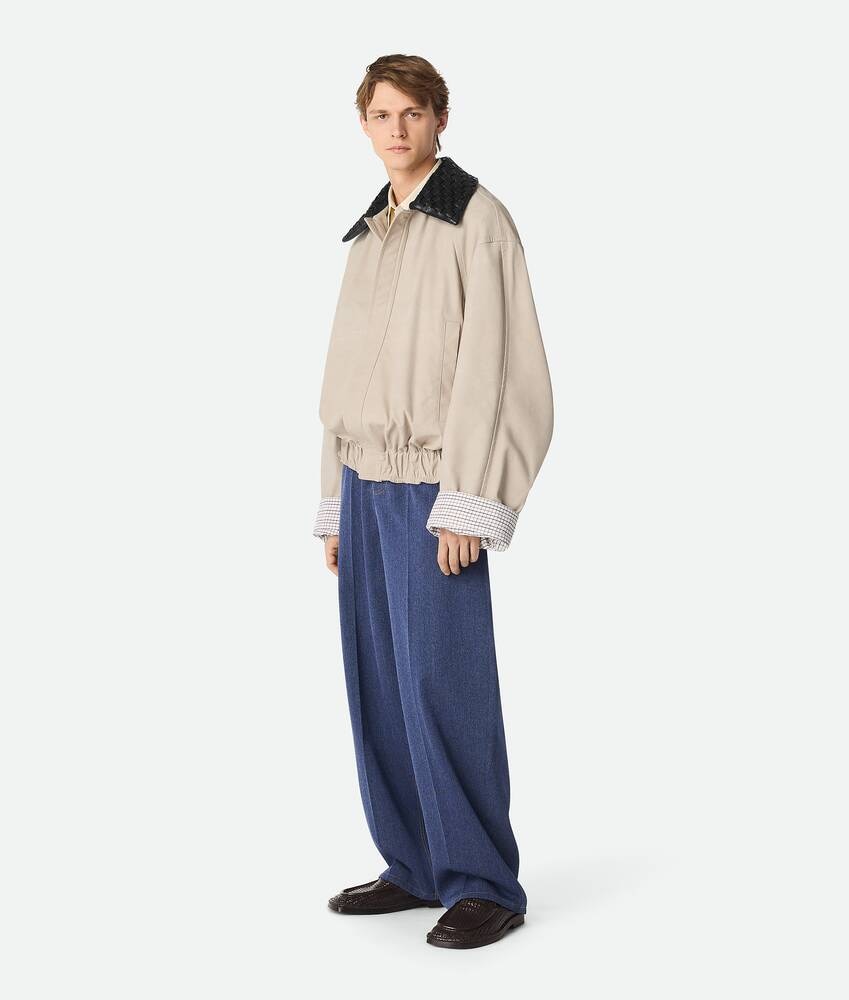 Bottega Veneta Cazadora de piel con estampado tipo chino Descuento por venta flash