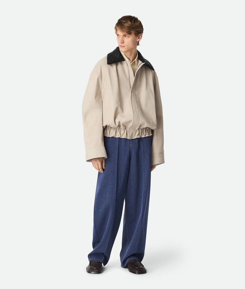 Bottega Veneta Cazadora de piel con estampado tipo chino Descuento por venta flash