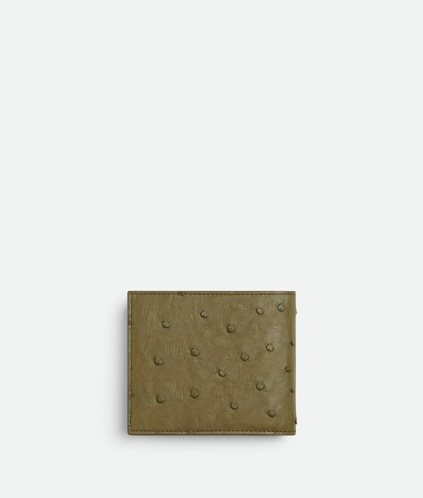 Bottega Veneta Cartera Bi-Fold de piel de avestruz Ofertas especiales