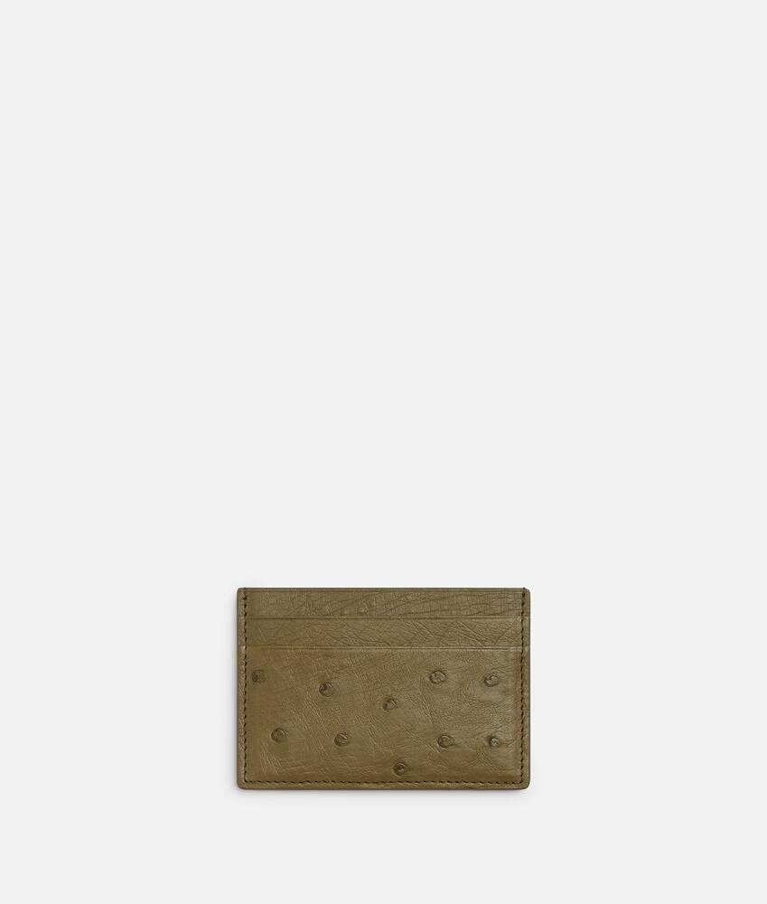 Bottega Veneta Tarjetero para tarjetas de crédito de piel de avestruz Grandes ahorros
