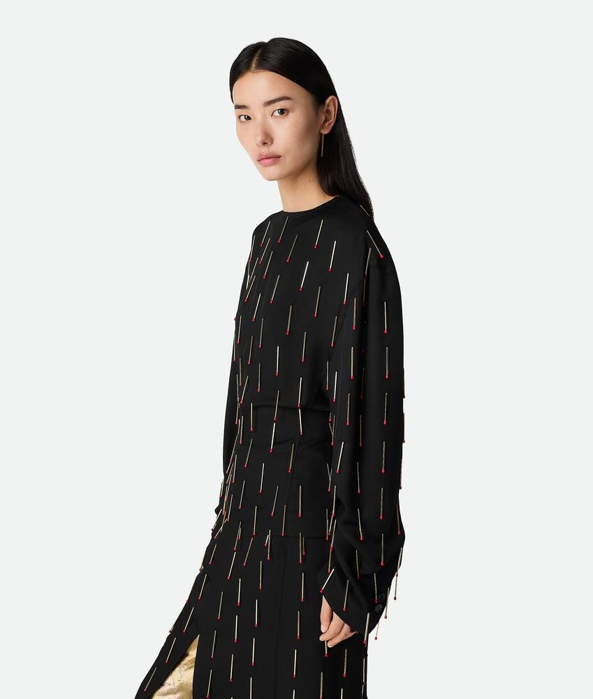 Bottega Veneta Camiseta de viscosa con fósforos Precio de fábrica
