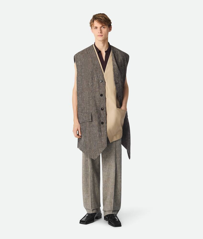Bottega Veneta Pantalones rectos de viscosa con motas de color Grandes descuentos