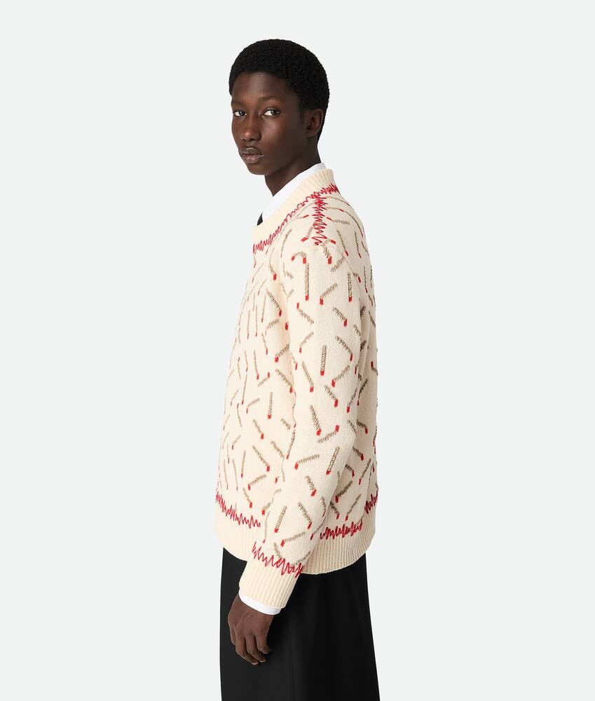 Bottega Veneta Jersey de jacquard de algodón con motivo de fósforos Liquidación