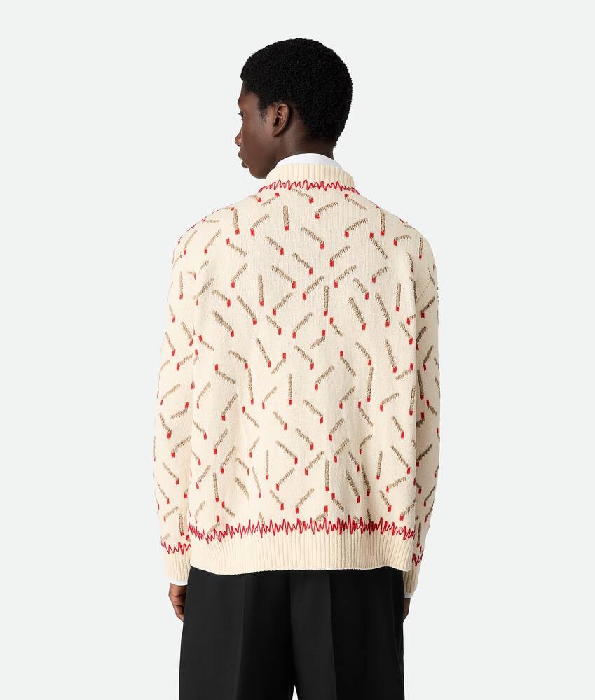 Bottega Veneta Jersey de jacquard de algodón con motivo de fósforos Liquidación