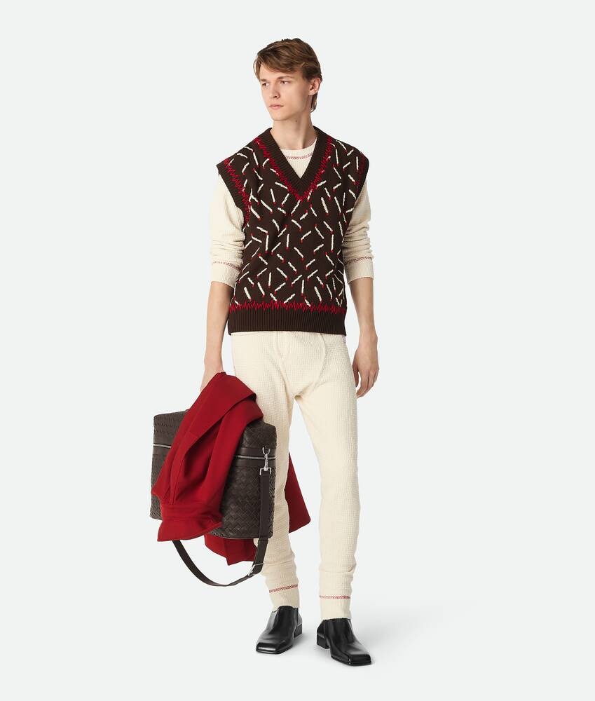 Bottega Veneta Chaleco de jacquard de algodón con motivo de fósforos Envío gratis