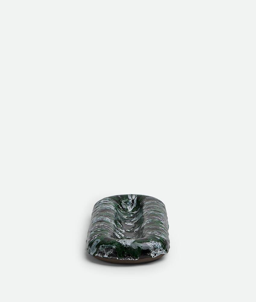 Bottega Veneta Óvalo alargado esmaltado Volcanic Promoción trimestral
